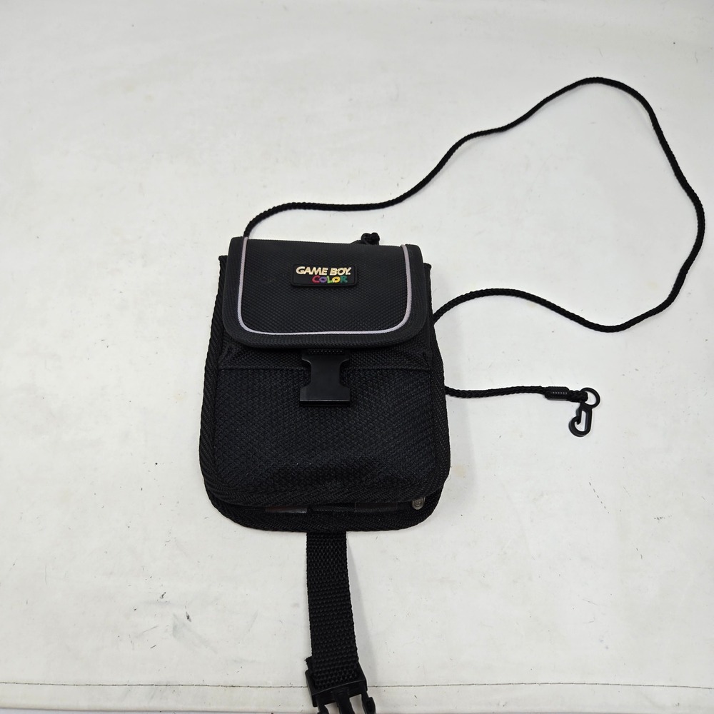Nintendo Game Boy Color Travel Case Black Nylon Carrying Bag Pouch Vintage